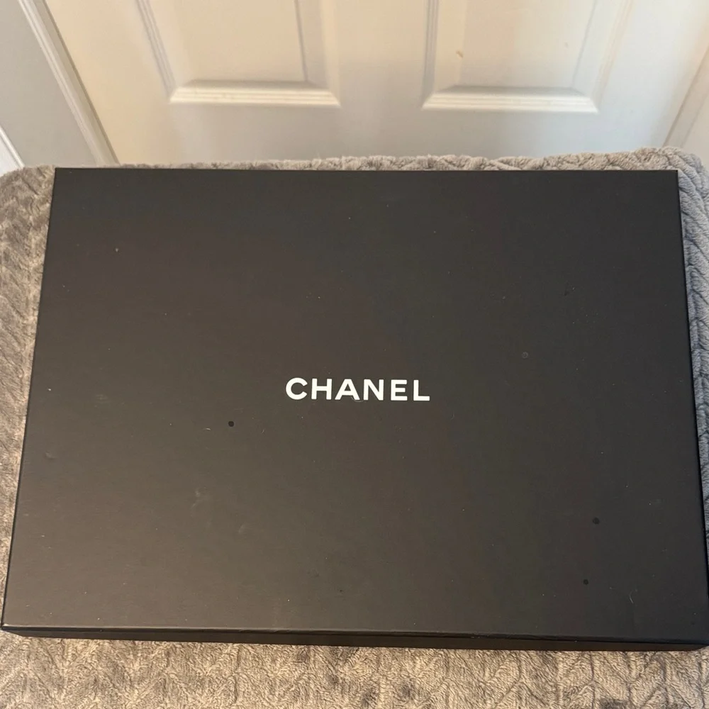 CHANEL Silver Quilted Pouch